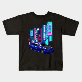 Nissan skyline r34 Kids T-Shirt